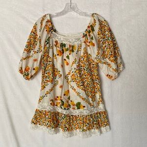 Artelier Nicole Miller Fruit Print Top
